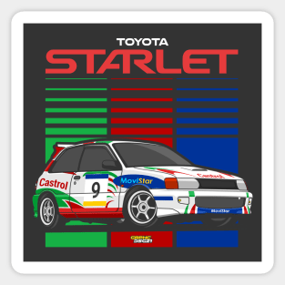 Toyota Starlet Castrol Movistar Rally Gran Turismo Livery B Sticker